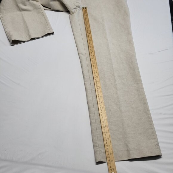 Axis Mens Pants Linen Blend 36 X 34 Straight Leg Pockets Cream Washable - Picture 10 of 14